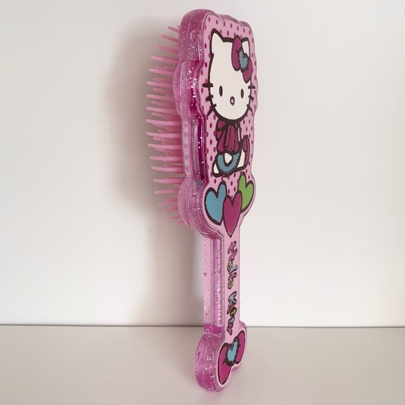 Hold Y2k Hello Kitty pink glitter hairbrush